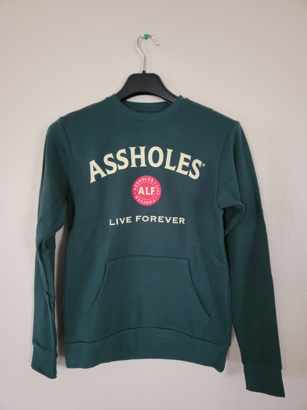 ASSHOLES Live Forever Forest Green Crewneck Sweatshirt